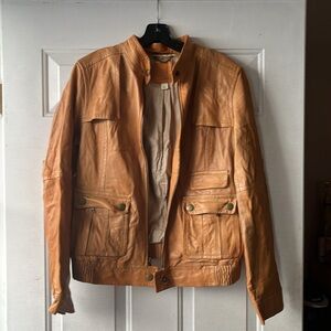 Banana Republic Leather Bomber Jacket, vintage